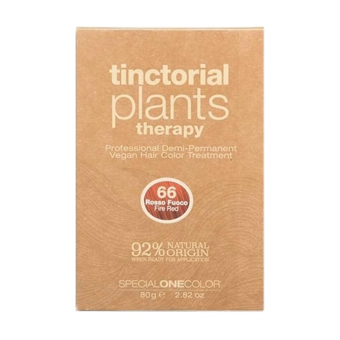 Уцінка! Тонувальна фарба для волосся Trendy Hair Tinctorial Plants Therapy Demi-Permanent Vegan Hair Color 66 Fire Red, 80 г